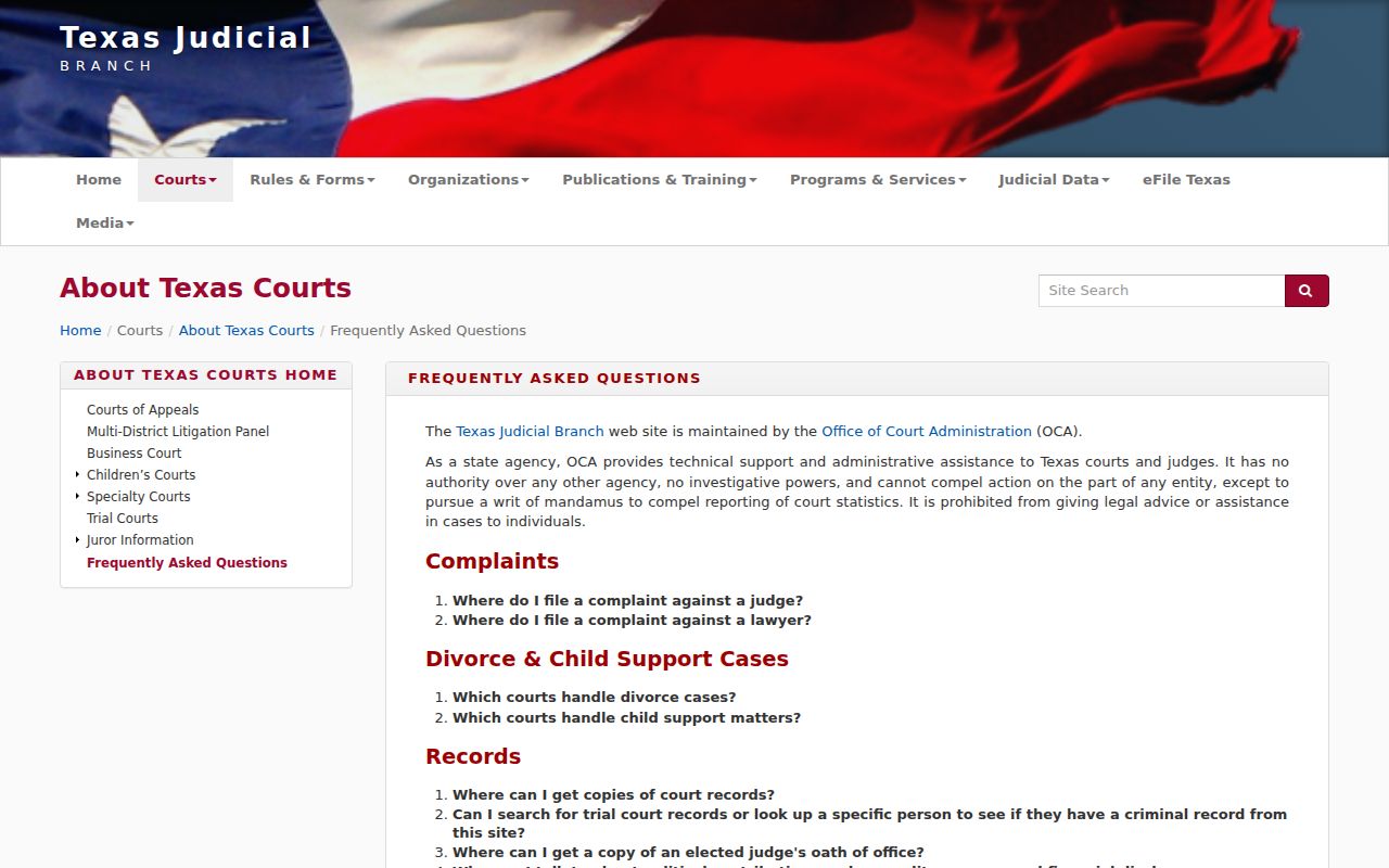 San Saba County traffic warrant records: statewide court search limitation